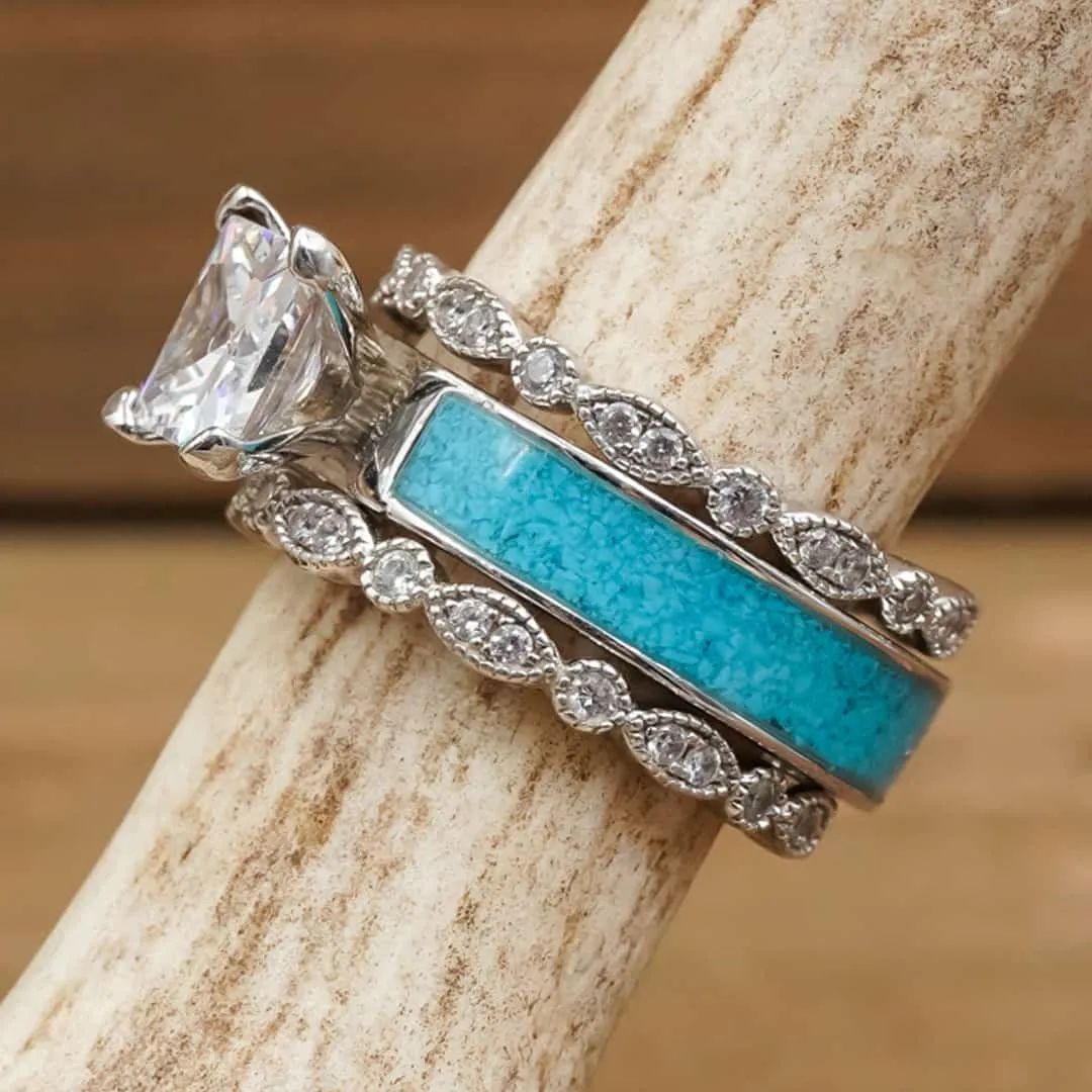 The Vintage Grand Sierra Wedding Set sold by Antler Rings product image thumbnail 4