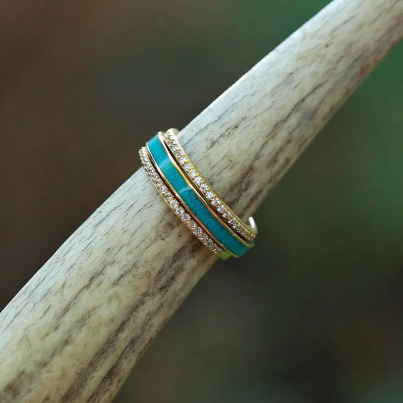 The Gold Sierra Stacker Set sold by Antler Rings product image thumbnail 2