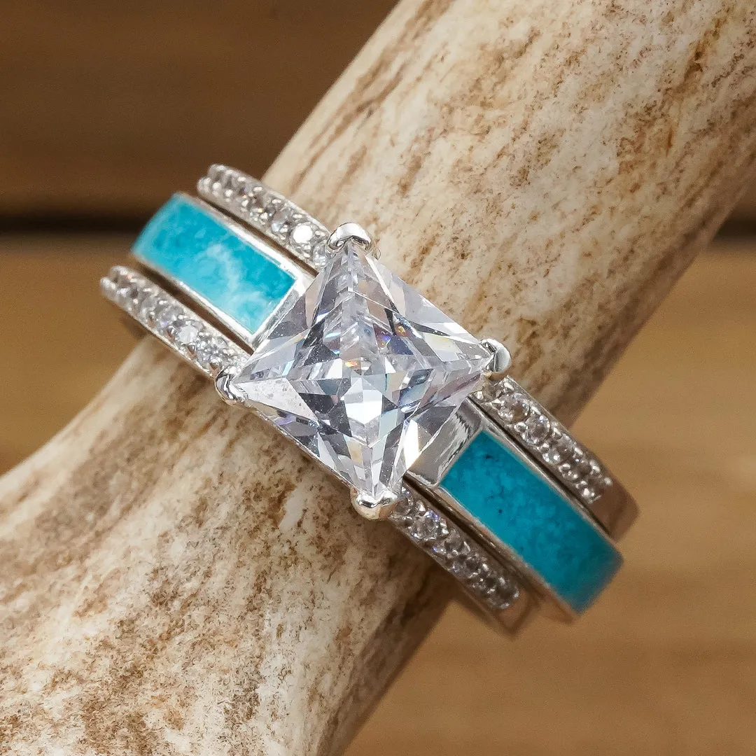 Grand Sierra Wedding Set sold by Antler Rings