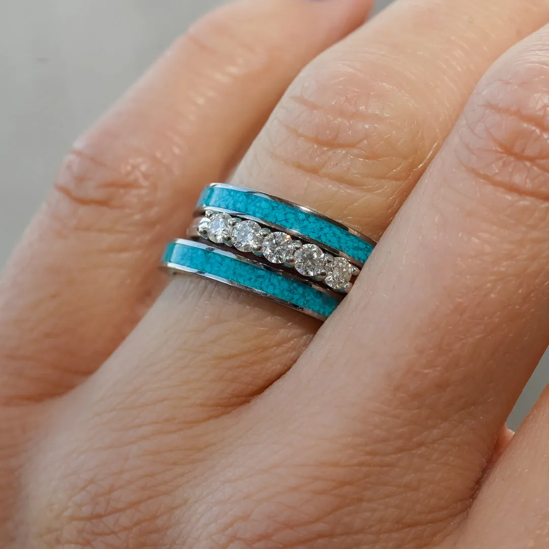 The 5-Stone Stacking Band sold by Antler Rings product image thumbnail 4