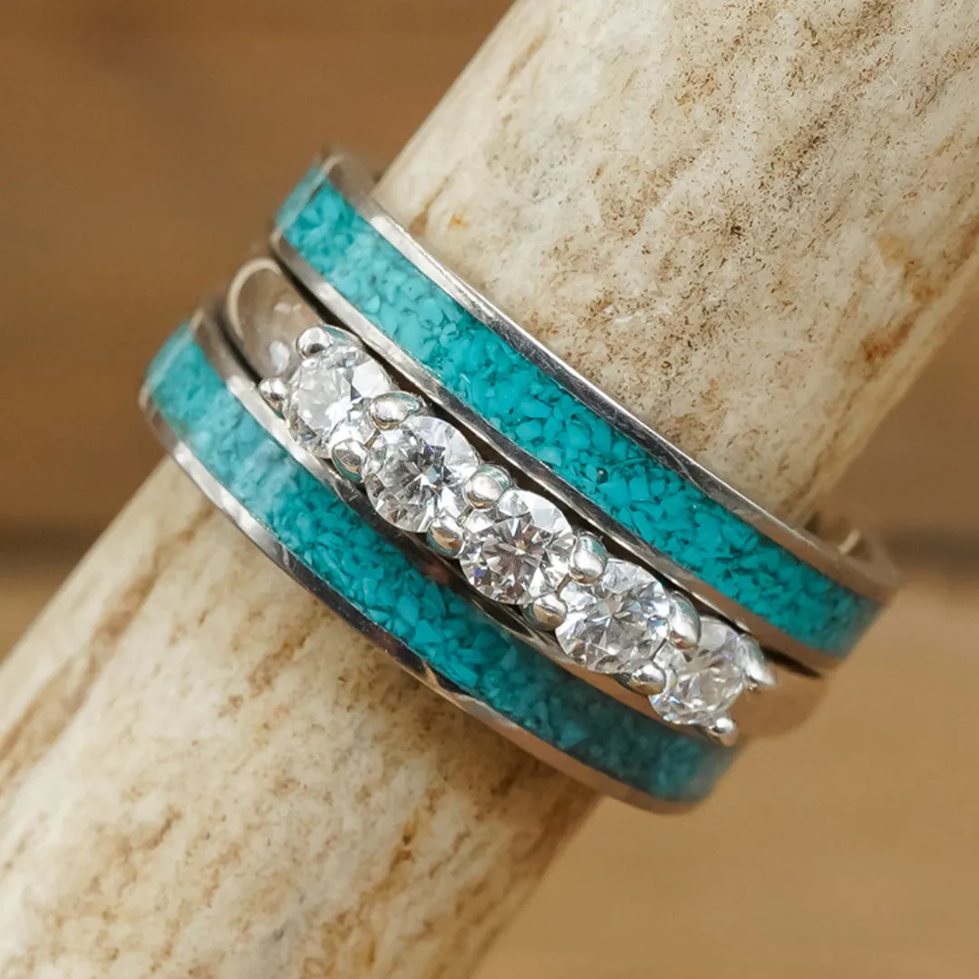 The 5-Stone Stacking Band sold by Antler Rings product image thumbnail 3