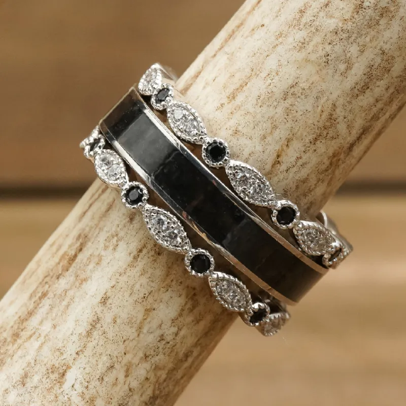 The Black Vintage Lovina Set sold by Antler Rings