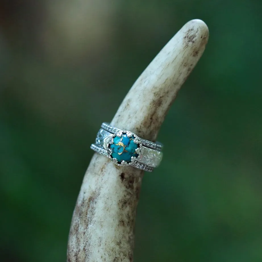 The Etosha & CZ Stacker Set sold by Antler Rings product image thumbnail 3