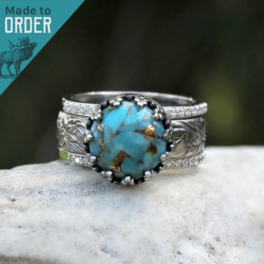 The Etosha & CZ Stacker Set sold by Antler Rings