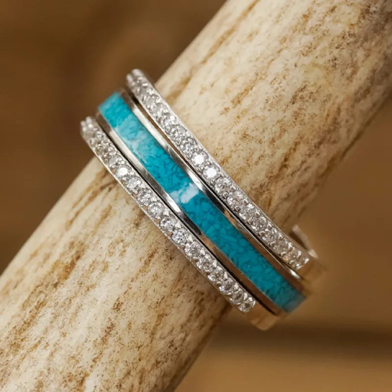 The Sierra Stacker Set sold by Antler Rings