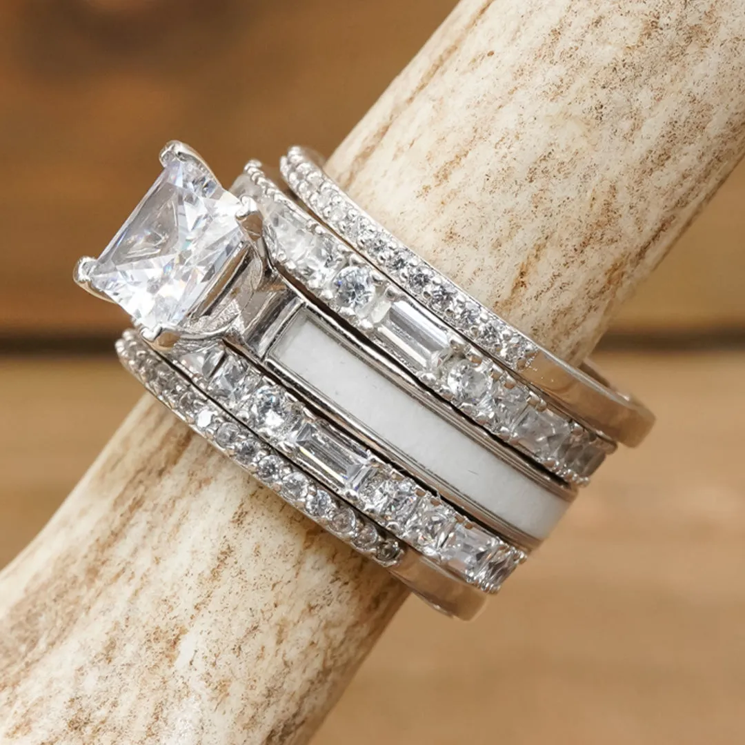 The Snow Creek Wedding Set sold by Antler Rings product image thumbnail 2