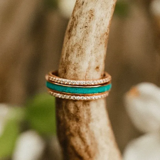 The Rose Gold Sierra Stacker Set sold by Antler Rings product image thumbnail 3
