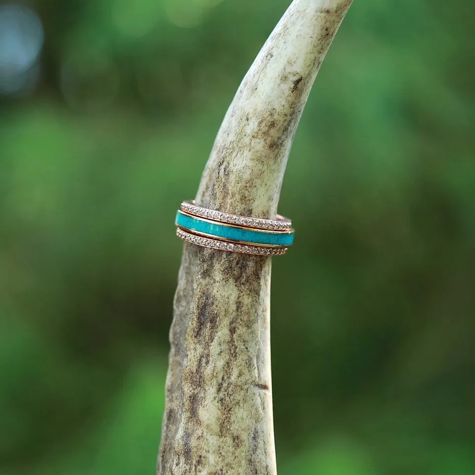 The Rose Gold Sierra Stacker Set sold by Antler Rings product image thumbnail 4