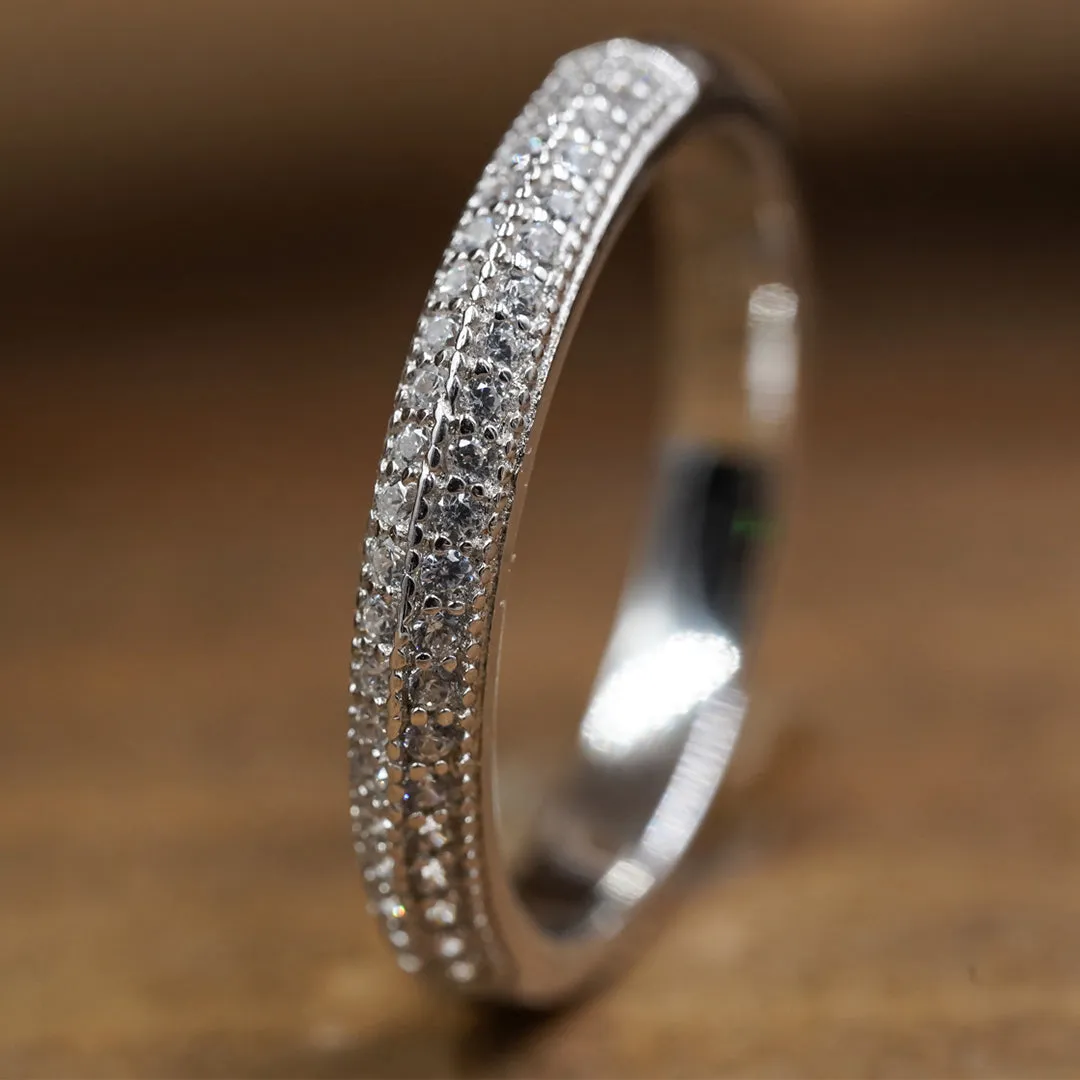 The Two Row CZ Stacking Ring sold by Antler Rings product image thumbnail 3