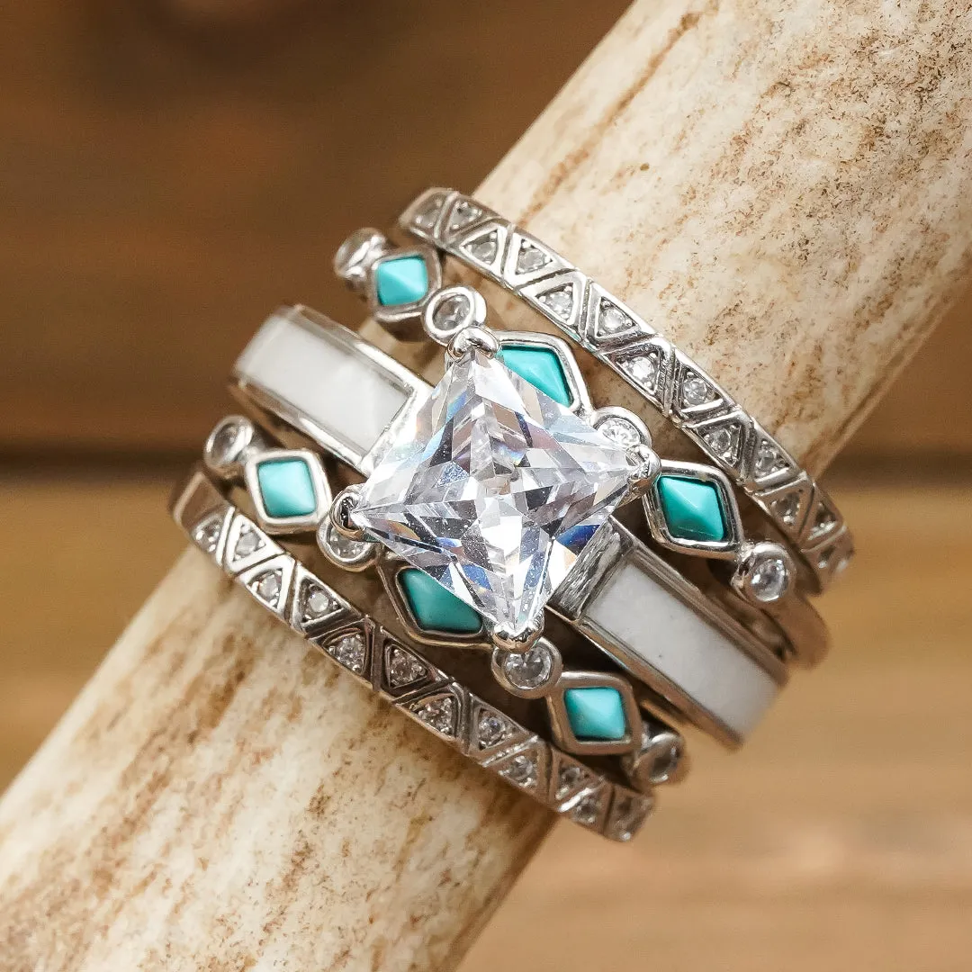 The Cheyenne Ultimate Bridal Set sold by Antler Rings