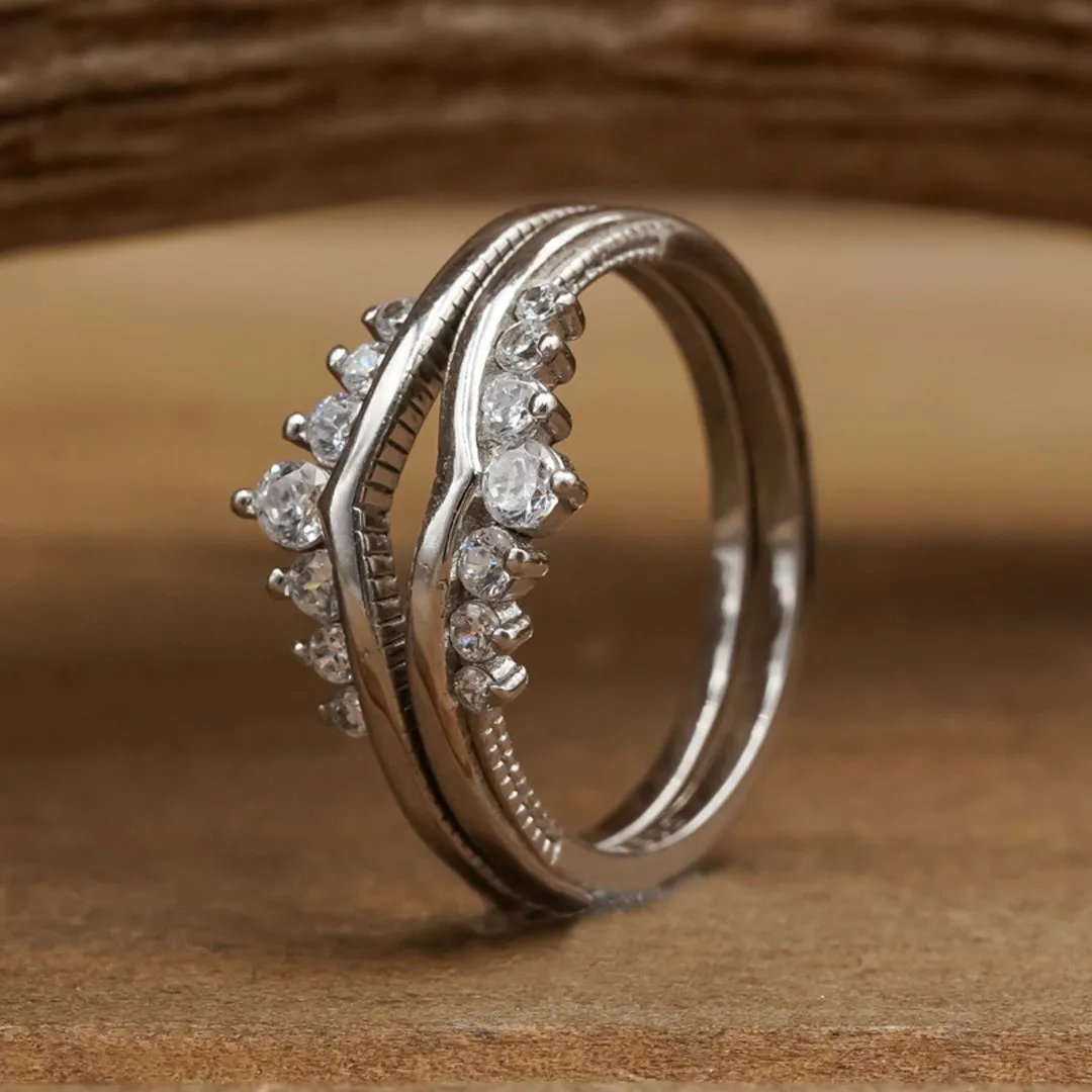 The Wishbone Stacker Set sold by Antler Rings