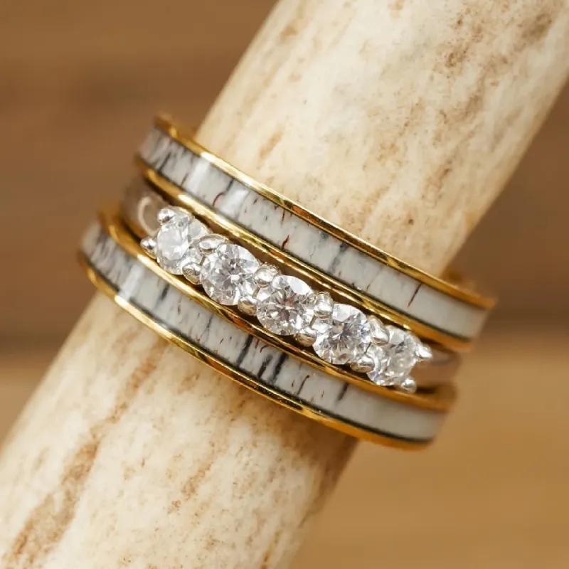 The 5 Stone Kenai Set sold by Antler Rings