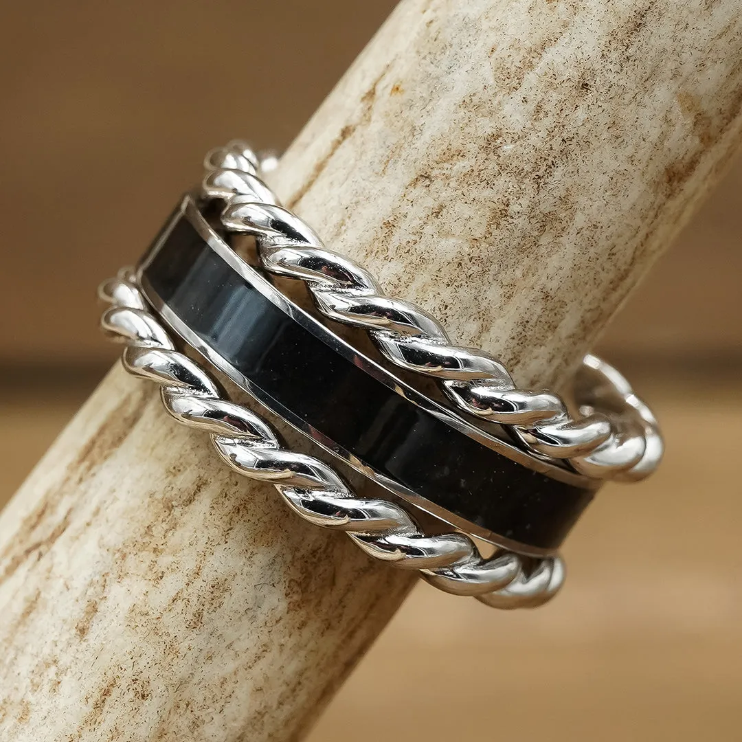 Twisted Lovina Stacker Set sold by Antler Rings