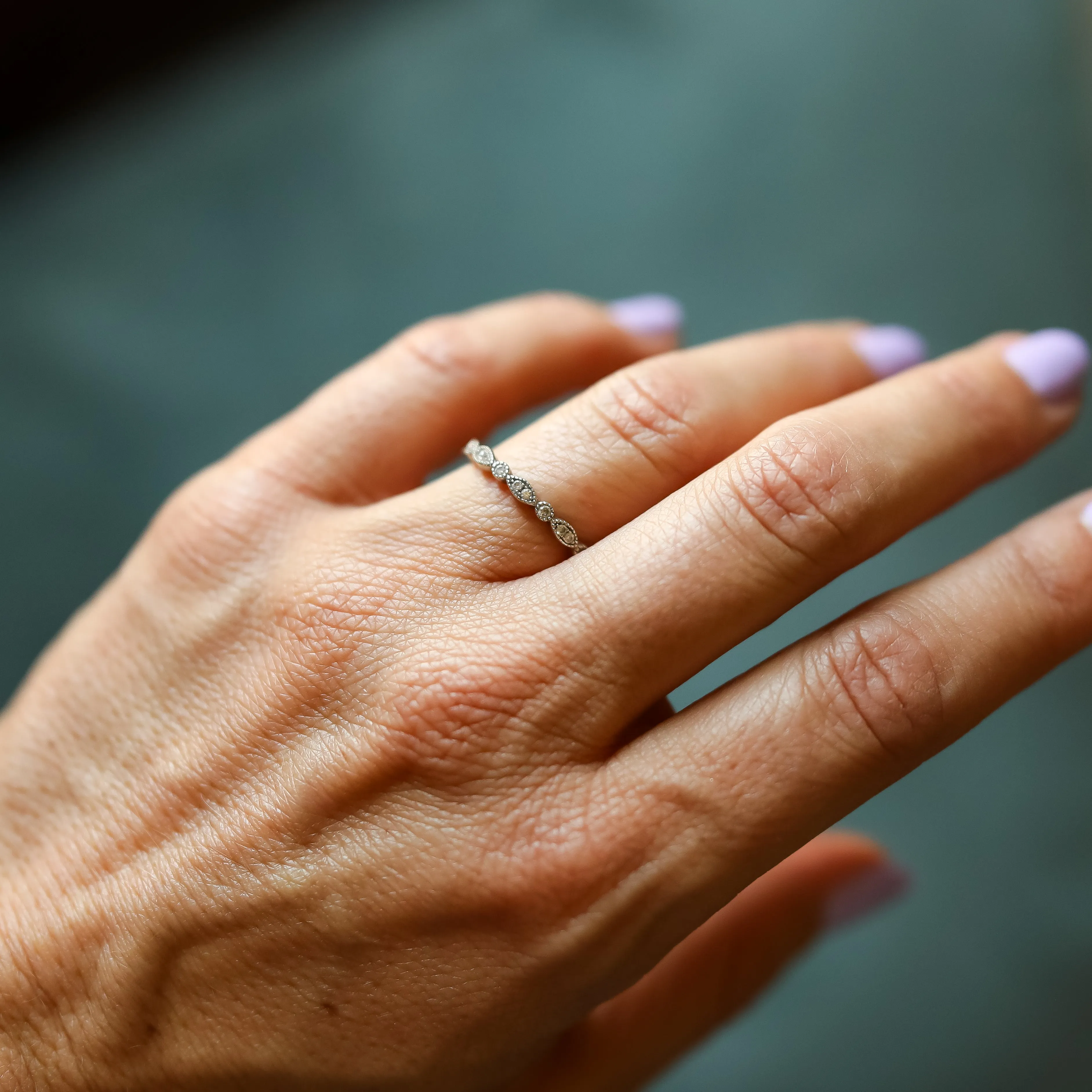 The Vintage Stacking Band sold by Antler Rings product image thumbnail 2