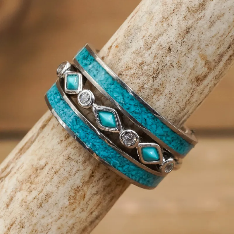 The Sierra Tulum Stacker Set sold by Antler Rings
