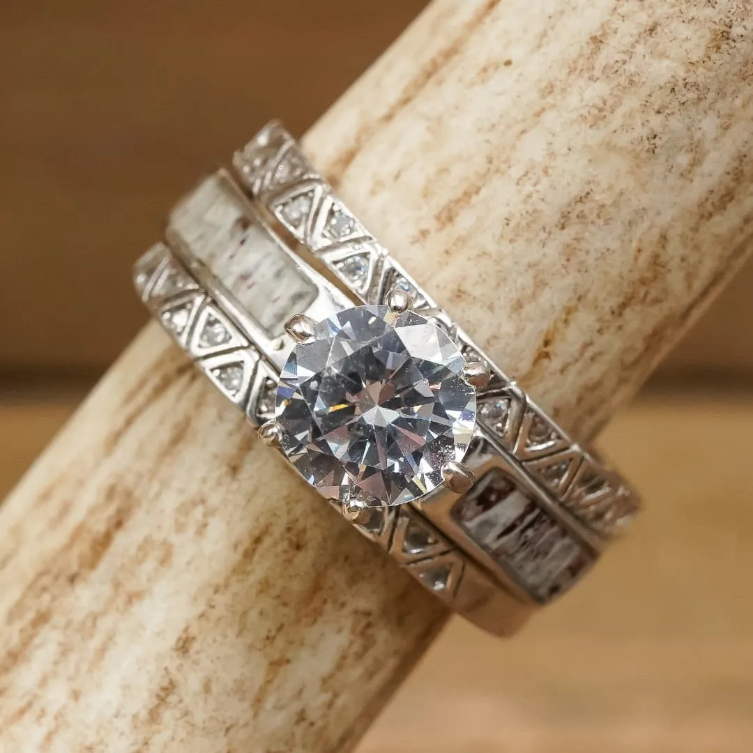 The Grand Cascade Tallulah Wedding Set sold by Antler Rings