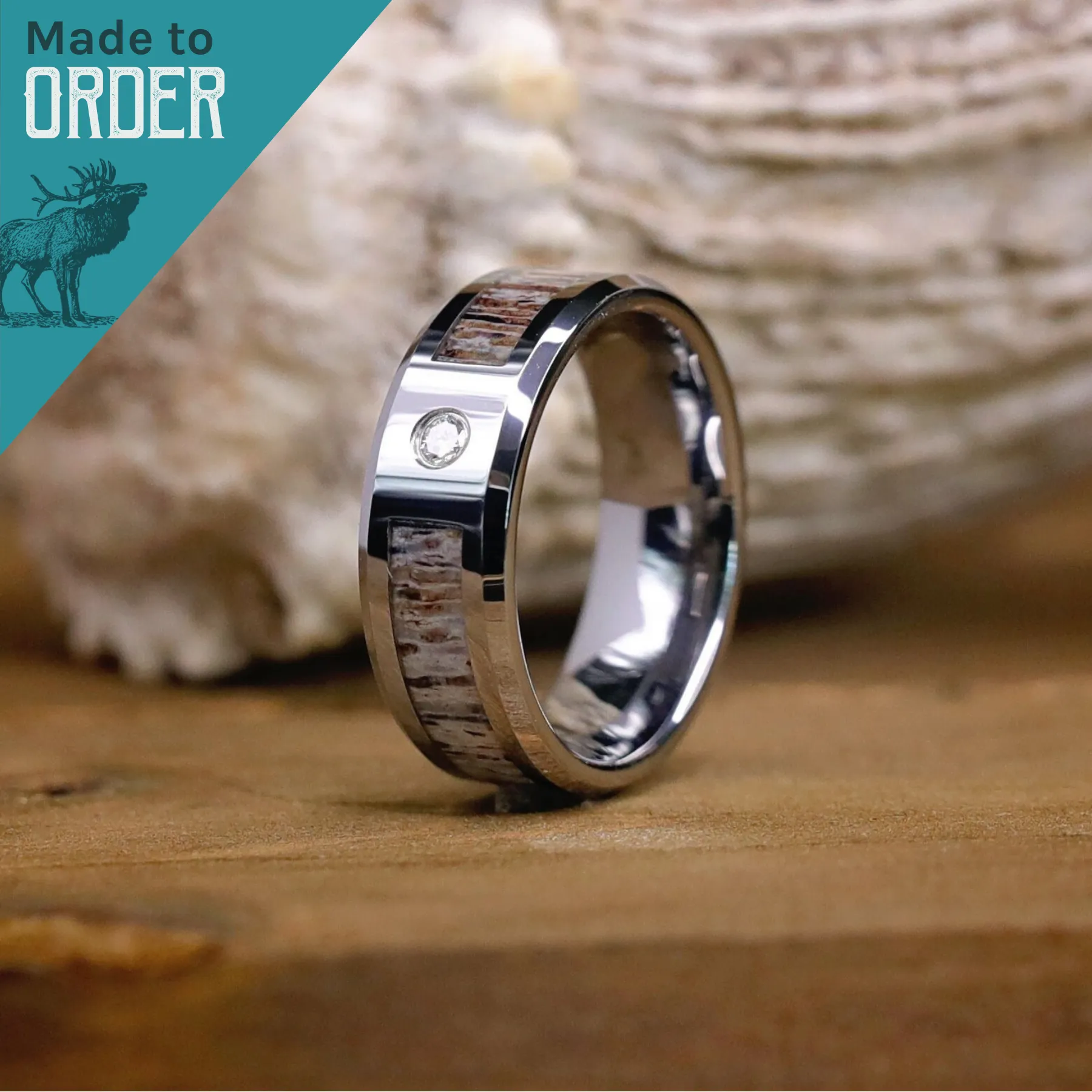 The Comanche (Genuine Diamond) sold by Antler Rings