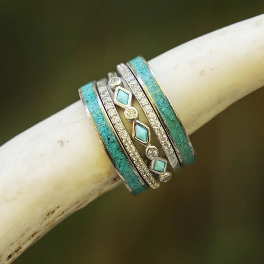 The Marfa Stacker Set sold by Antler Rings