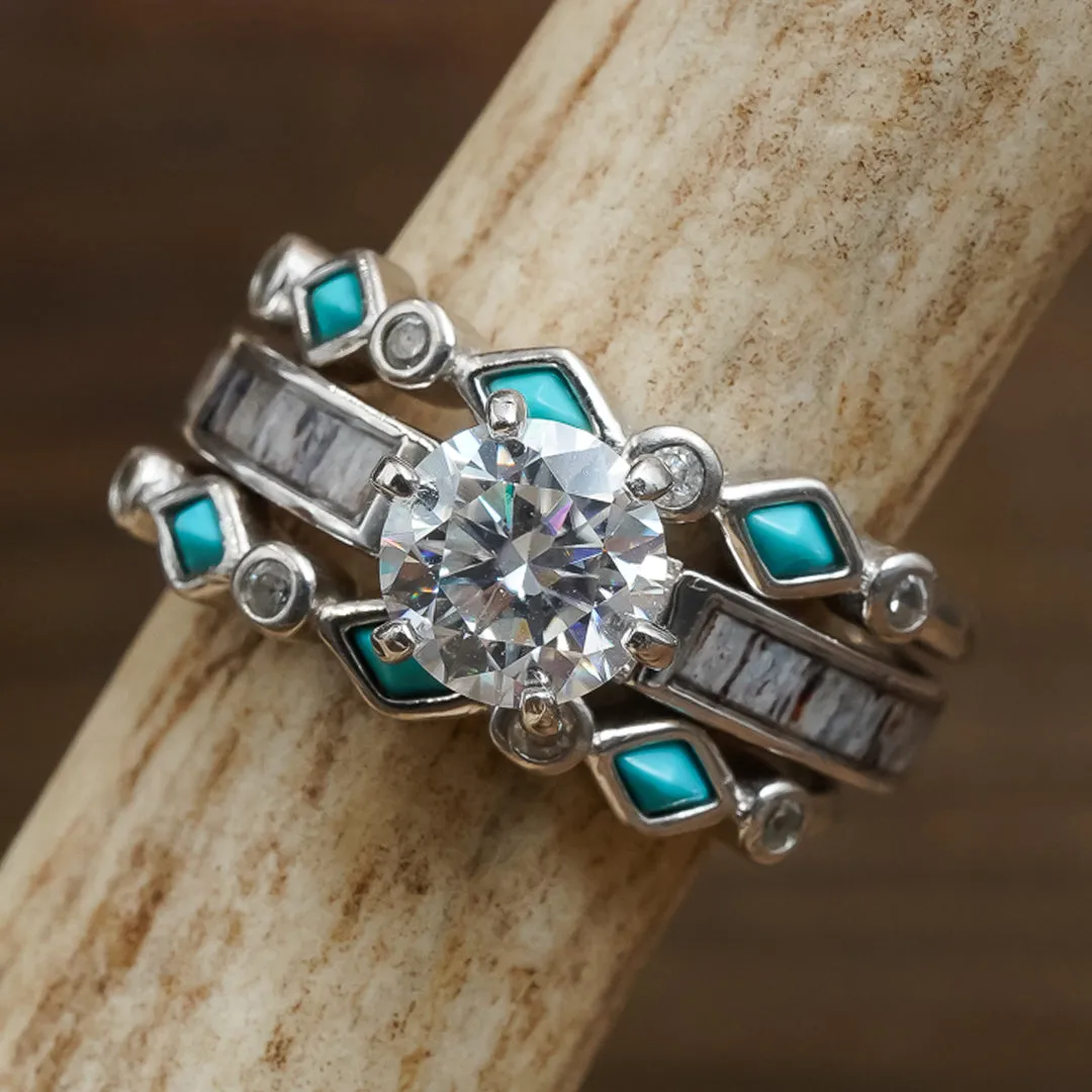 Lux Grand Cascade Tulum Wedding Set sold by Antler Rings product image thumbnail 2