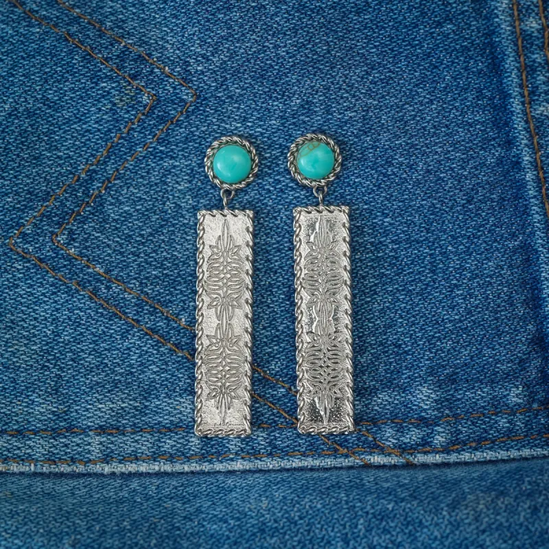 The Bootstitch Bar Earrings made by Antler Rings