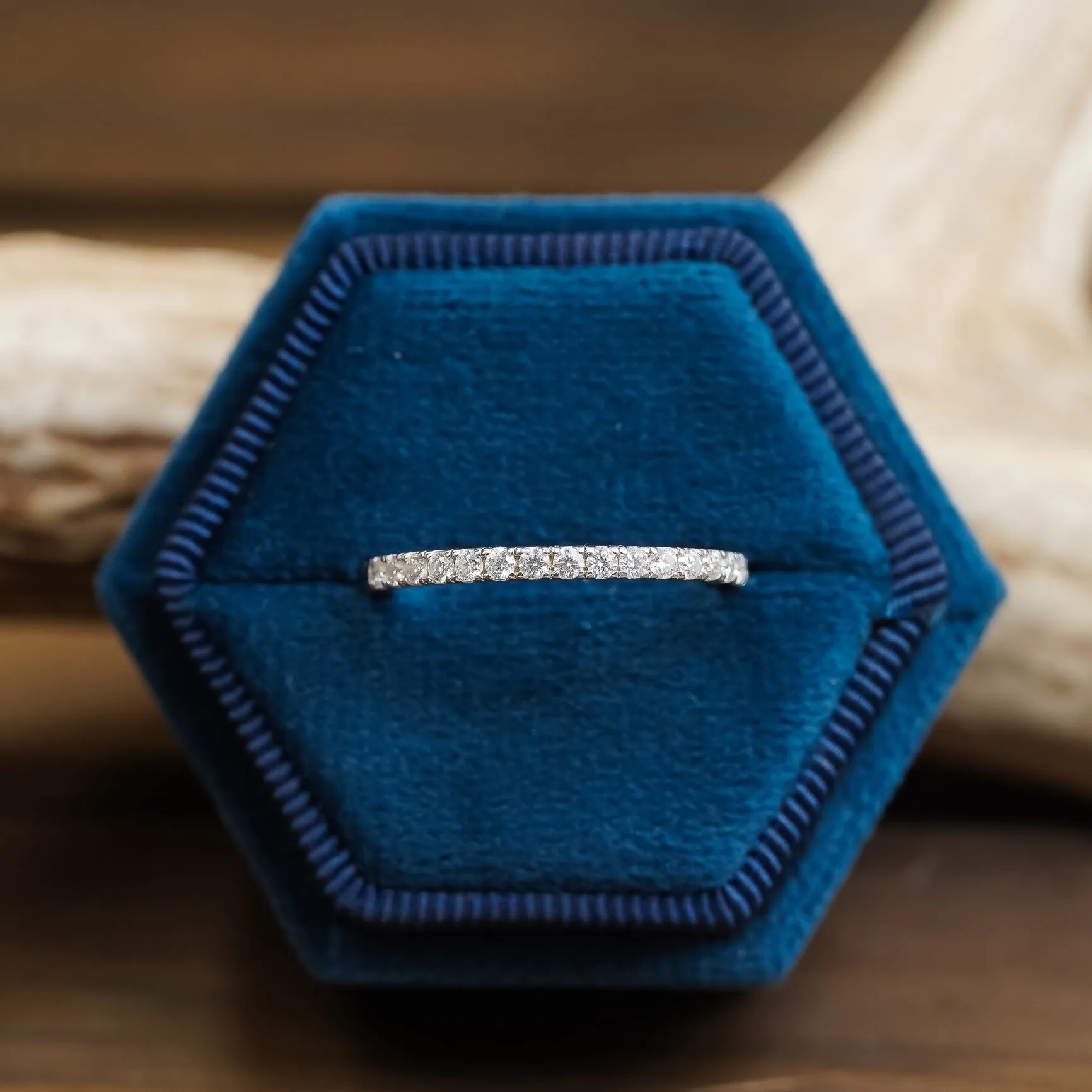 Moissanite Stacking Band sold by Antler Rings
