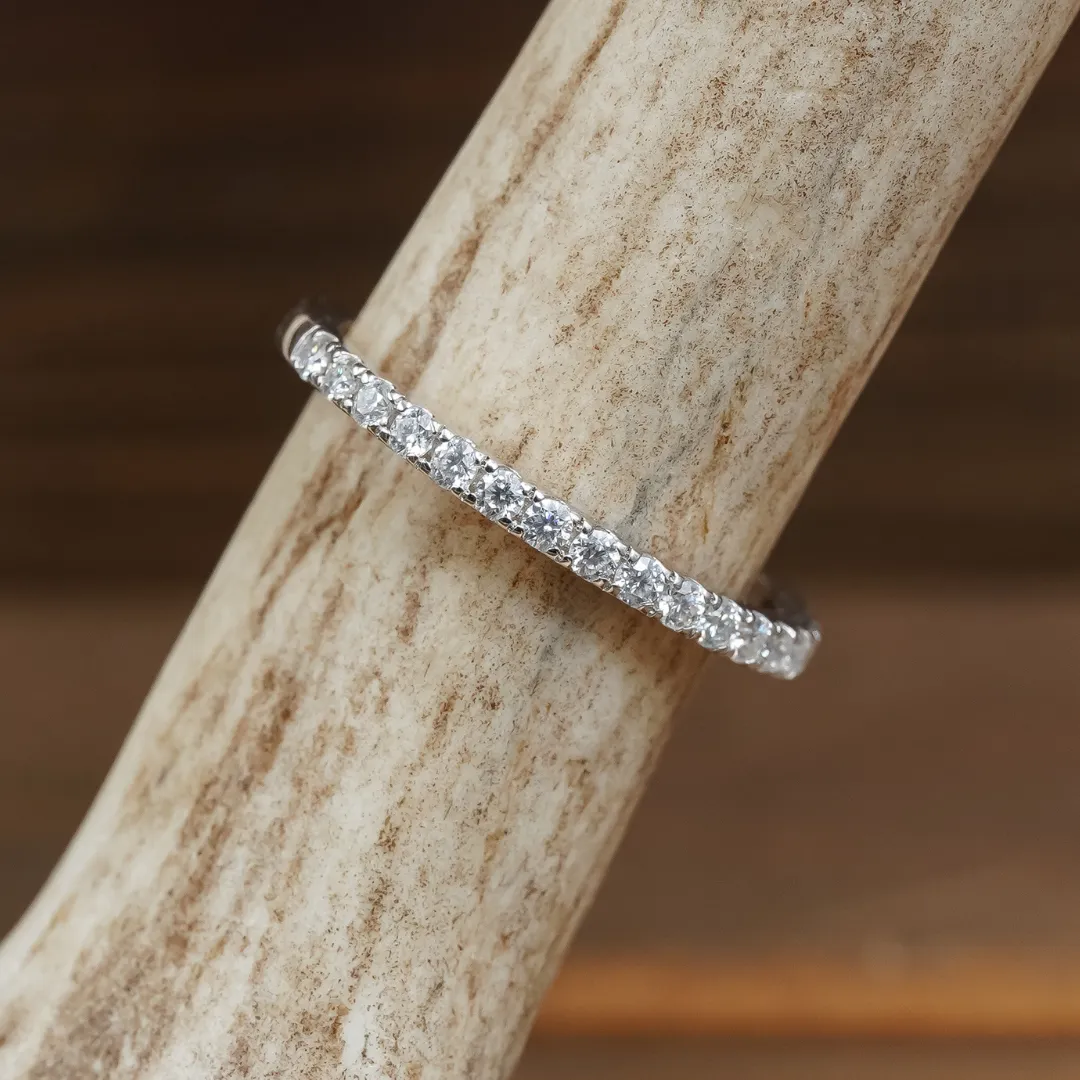 Moissanite Stacking Band sold by Antler Rings product image thumbnail 3