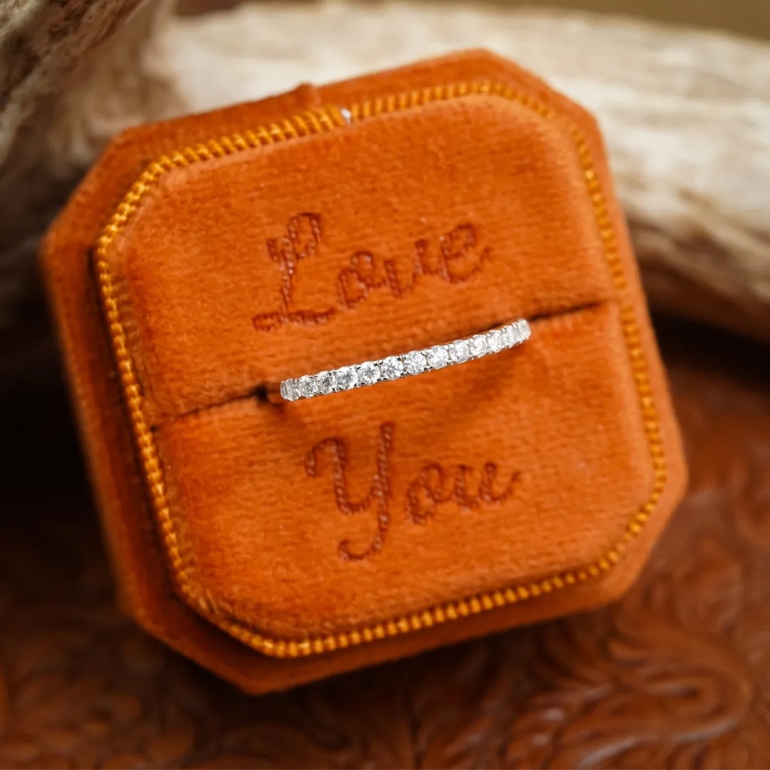 Moissanite Stacking Band sold by Antler Rings product image thumbnail 4