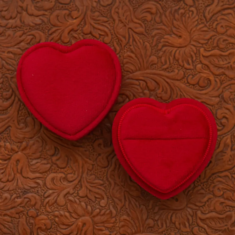 Sweetheart Velvet Ring Box sold by Antler Rings