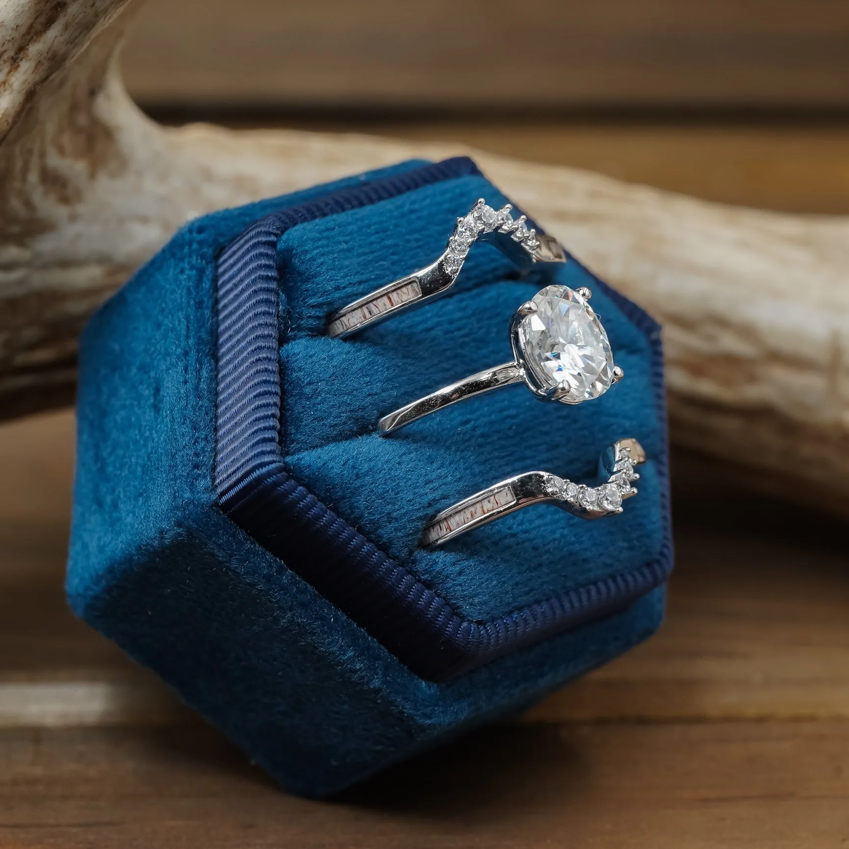 The Azel & Sarita Wedding Set sold by Antler Rings product image thumbnail 4
