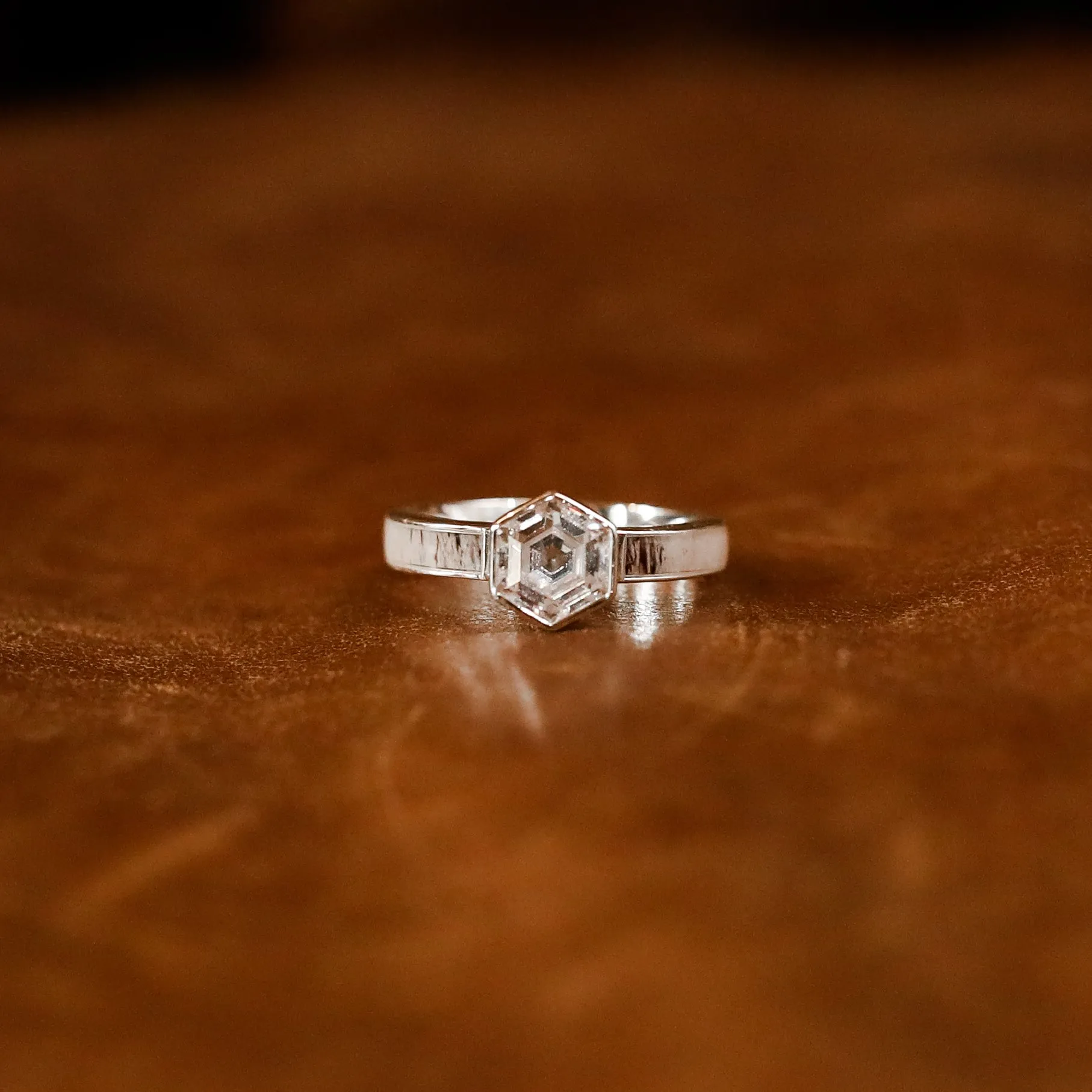 The Grand Prismatic - Natural Antler Inlay sold by Antler Rings product image thumbnail 4