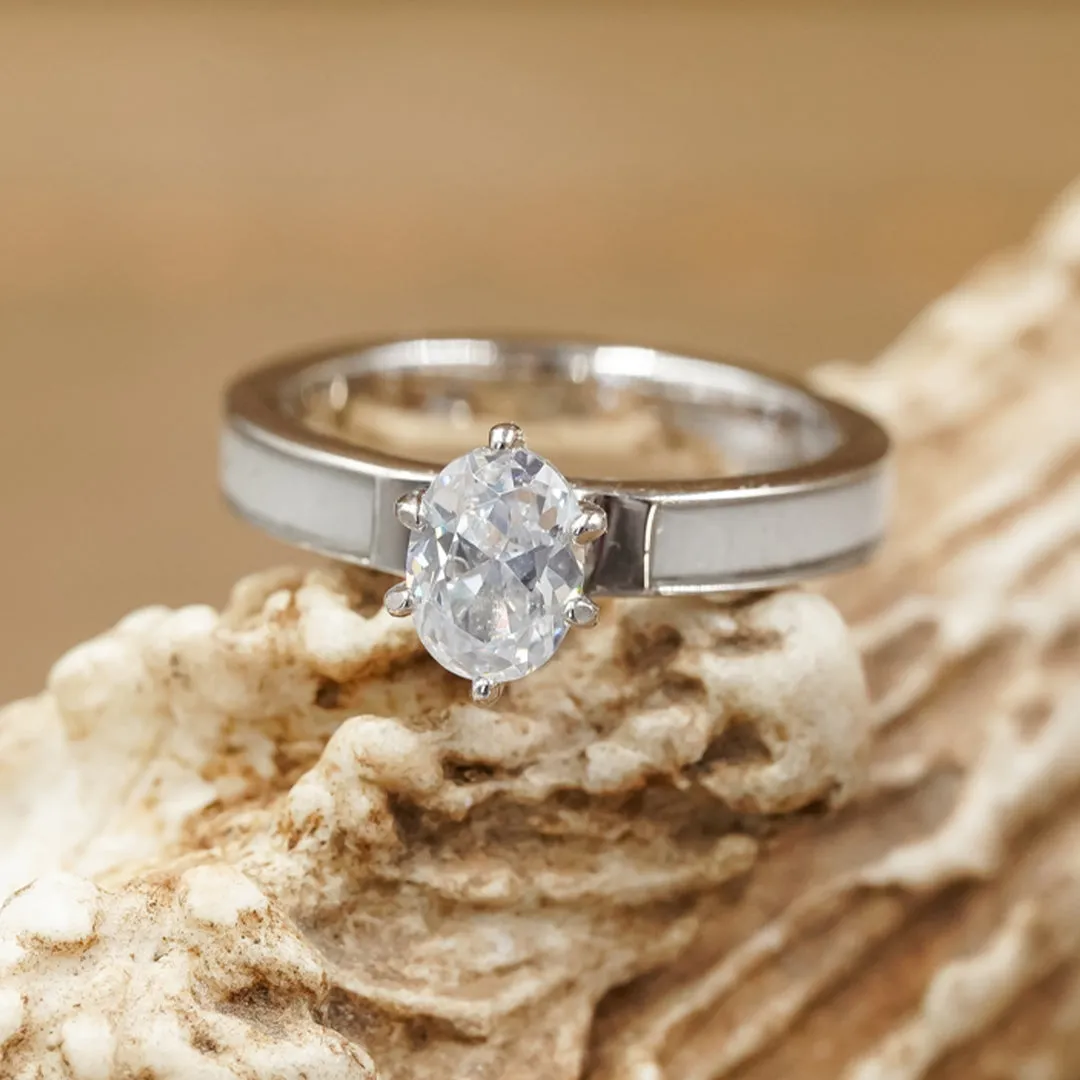 The Grand Adair - White Antler Inlay sold by Antler Rings product image thumbnail 2