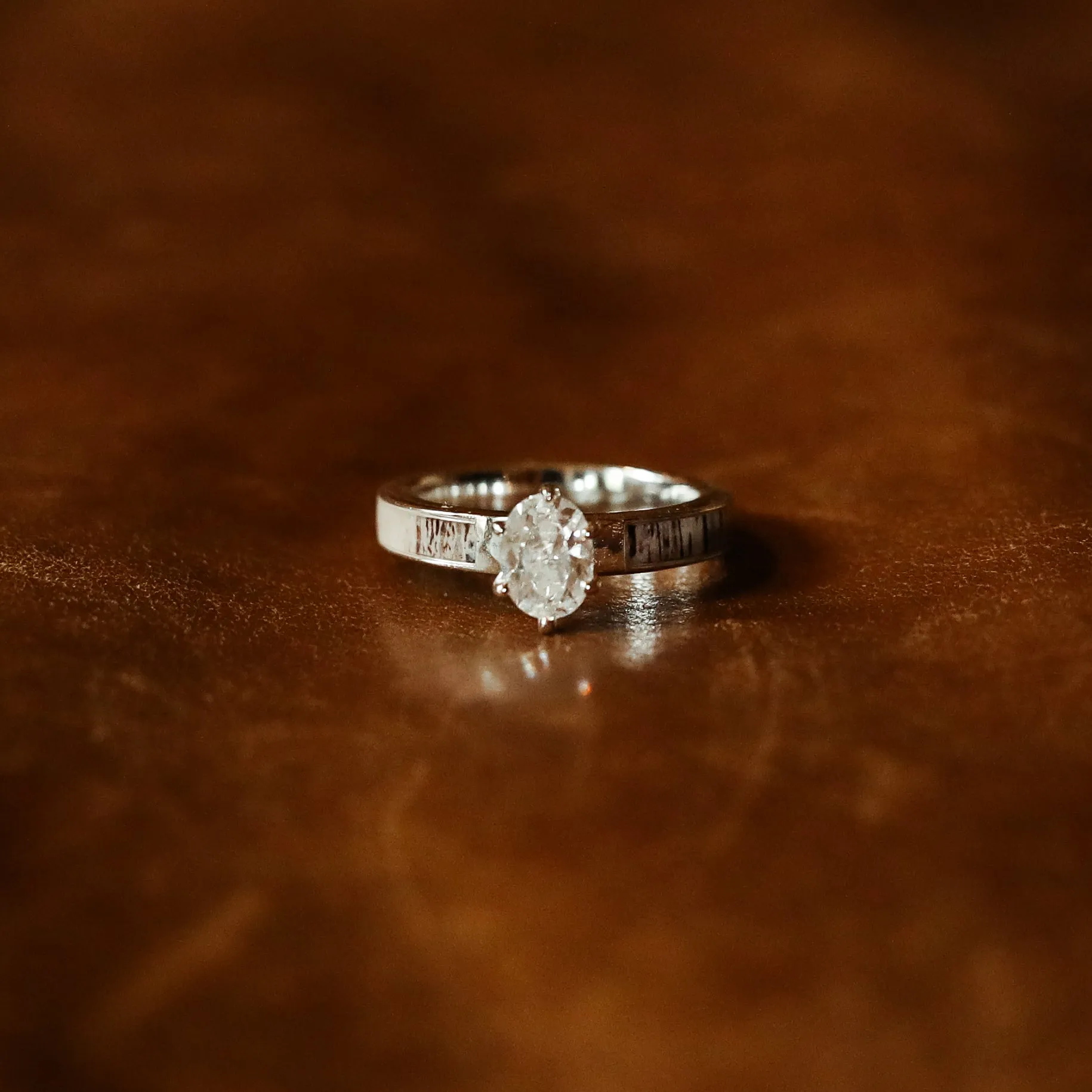 The Grand Adair - Natural Antler Inlay sold by Antler Rings product image thumbnail 3