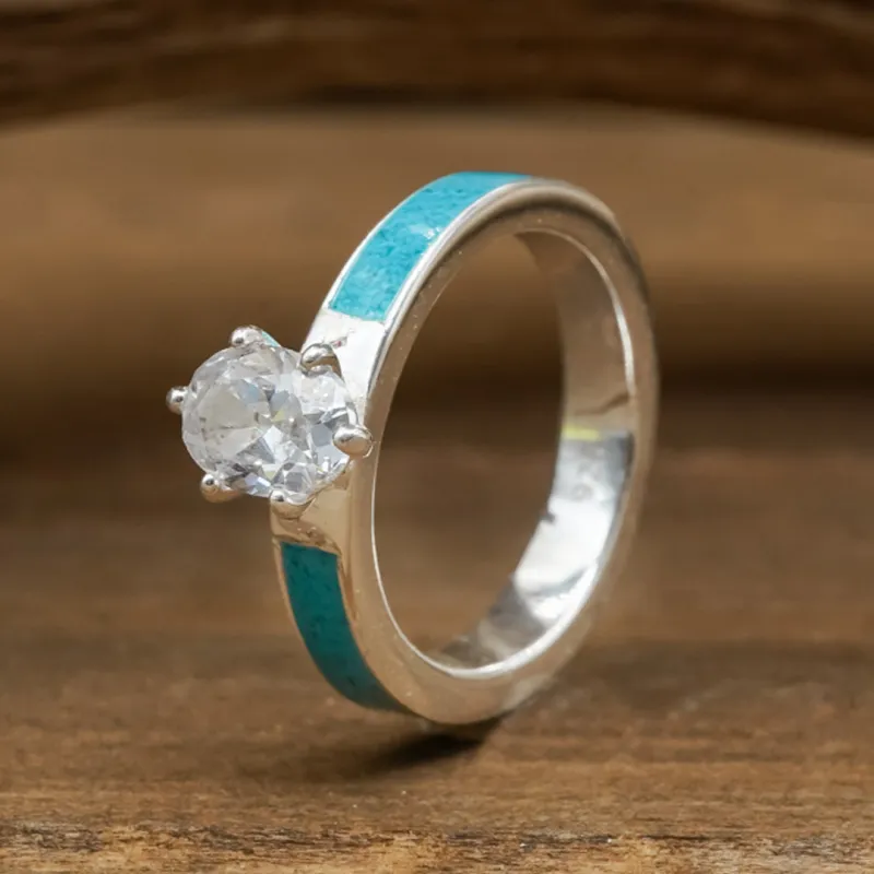 The Grand Adair - Turquoise Inlay sold by Antler Rings