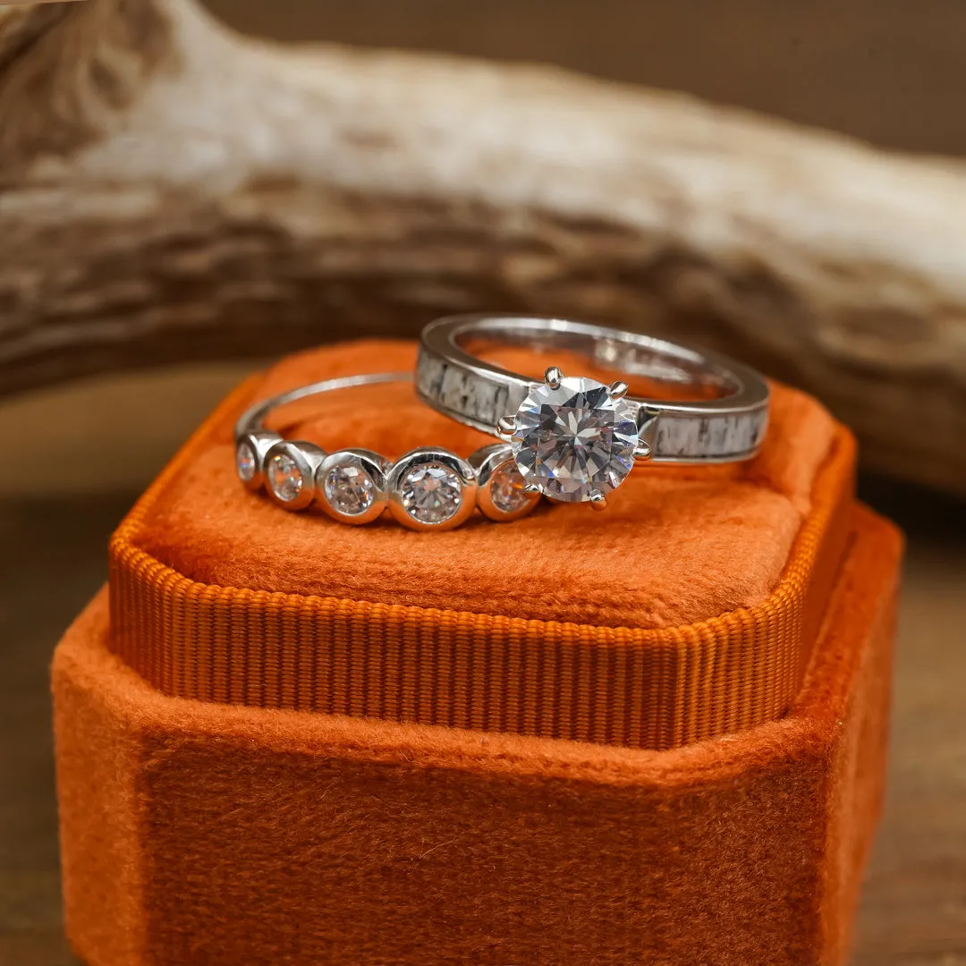 2 Slot Velvet Ring Box - Promo* sold by Antler Rings product image thumbnail 5