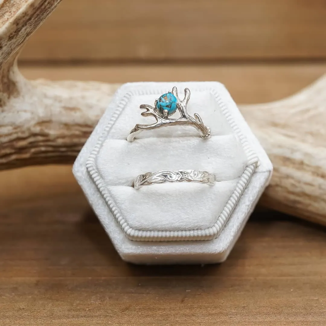 2 Slot Velvet Ring Box - Promo* sold by Antler Rings