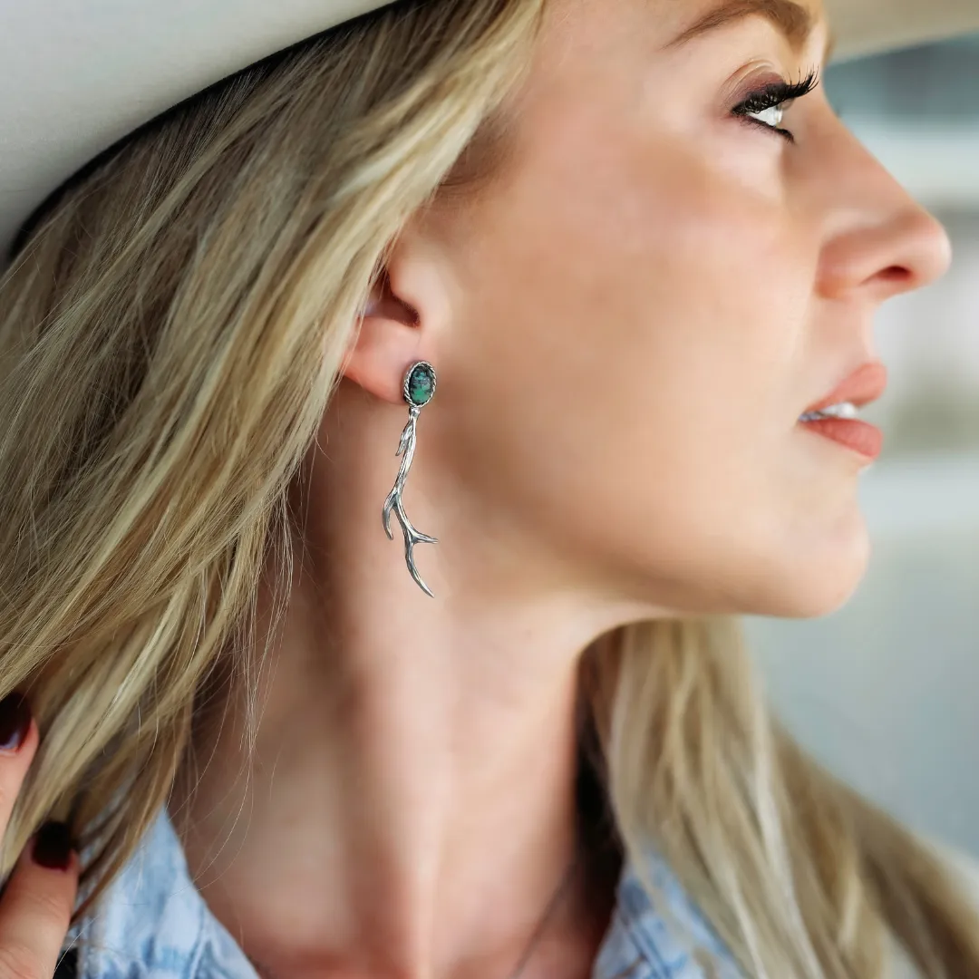 Shed and Stone Drop Earrings sold by Antler Rings product image thumbnail 3