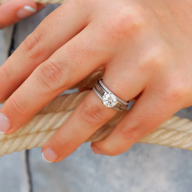 Diamond Grand Cascade Wedding Set sold by Antler Rings