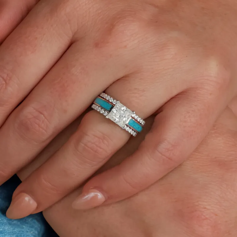 Moissanite Stacker Set for the Lux Grand Sierra sold by Antler Rings