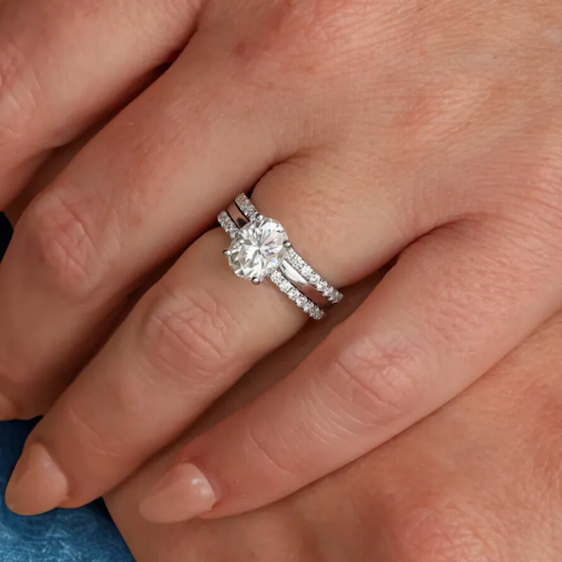Moissanite Stacker Set for the Azel sold by Antler Rings