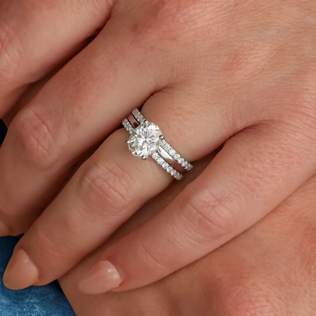 Moissanite Stacker Set for the Azel sold by Antler Rings