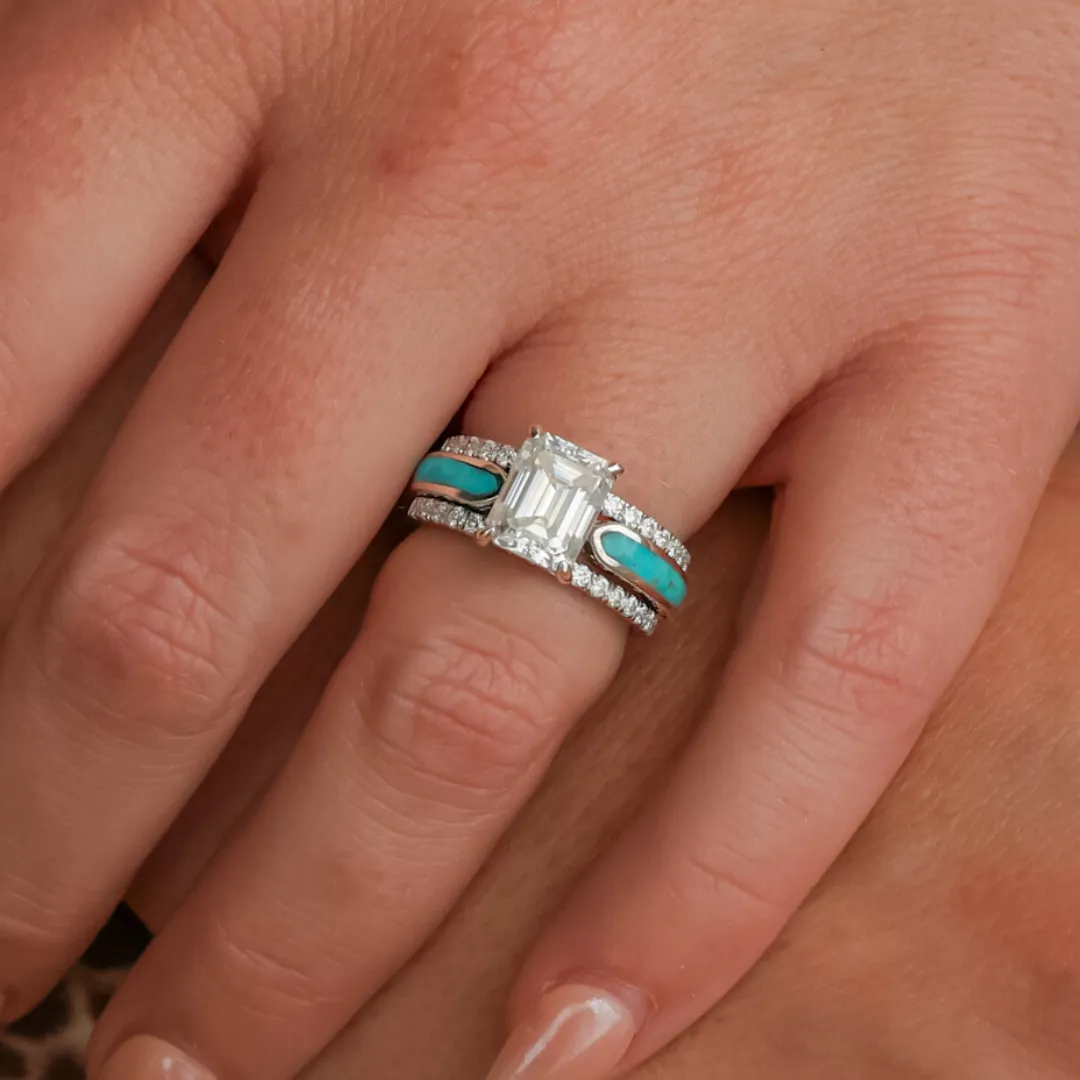 Moissanite Stacker Set for the Lux Rochelle sold by Antler Rings