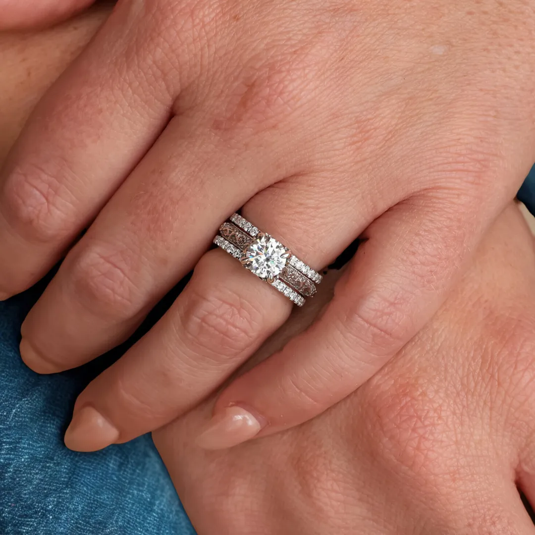 Moissanite Stacker Set for the Lux Wimberley sold by Antler Rings