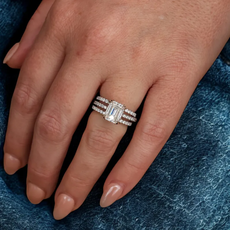 Moissanite Stacker Set for the Lux Selma made by Antler Rings