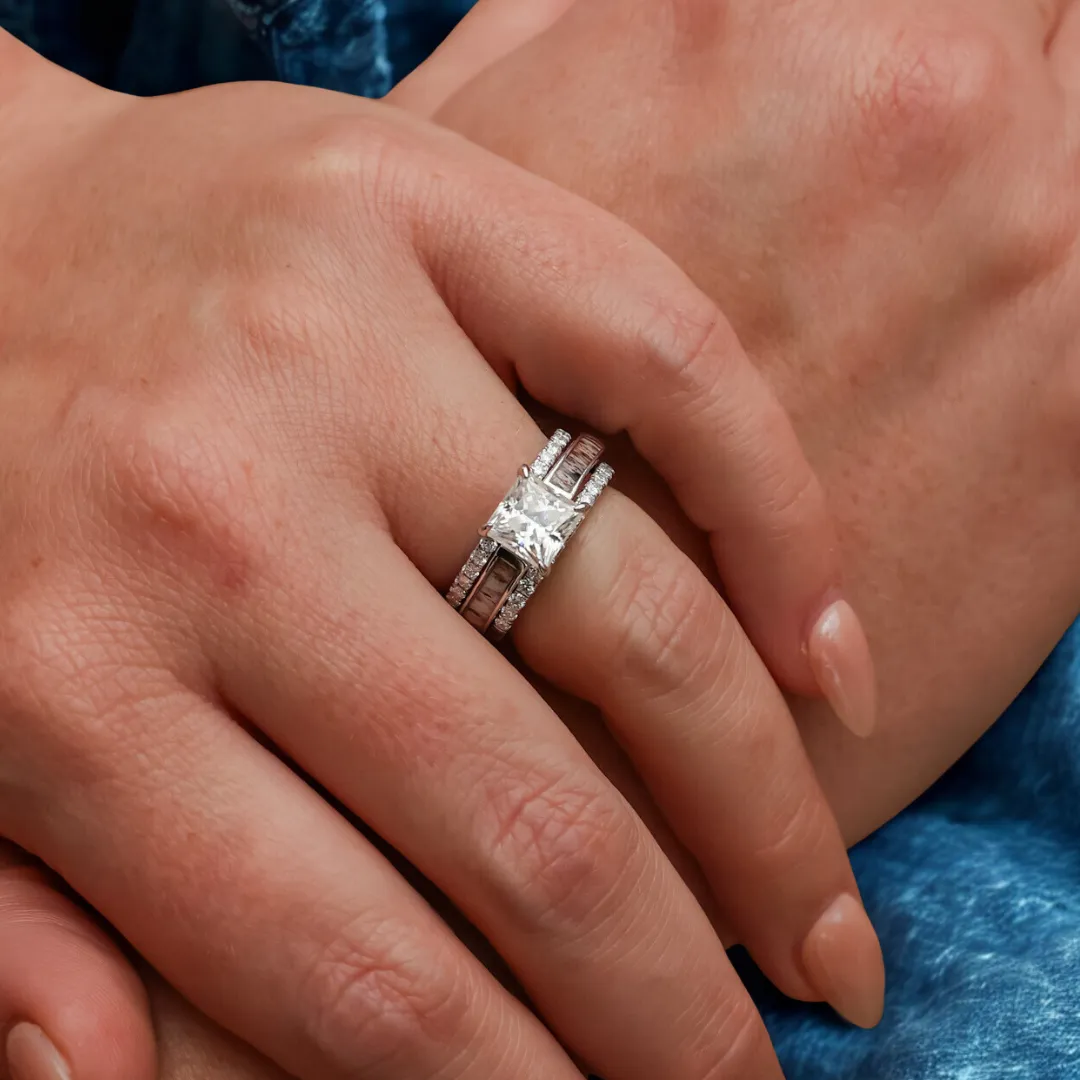 Moissanite Stacker Set for the Lux Grand Kenai sold by Antler Rings