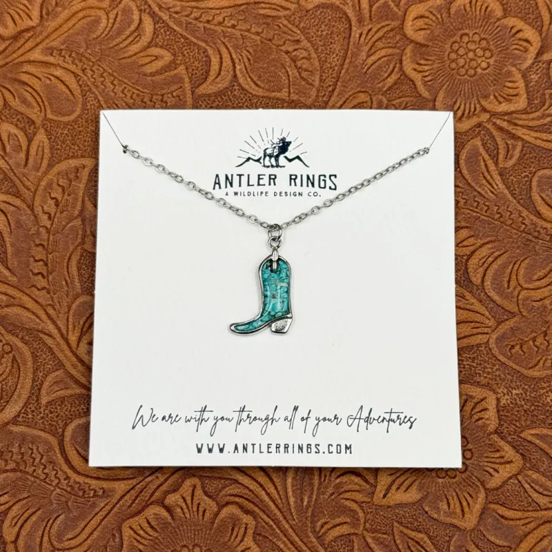 The Boot Necklace made by Antler Rings