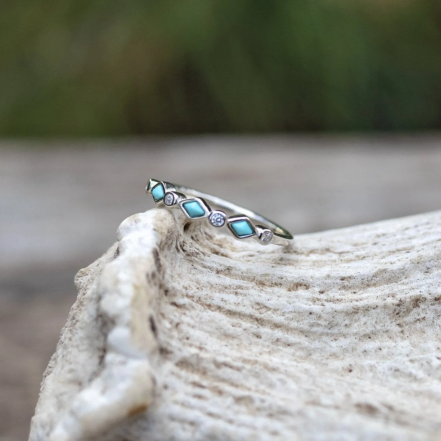 The Tulum Sierra Stacker Set sold by Antler Rings product image thumbnail 5