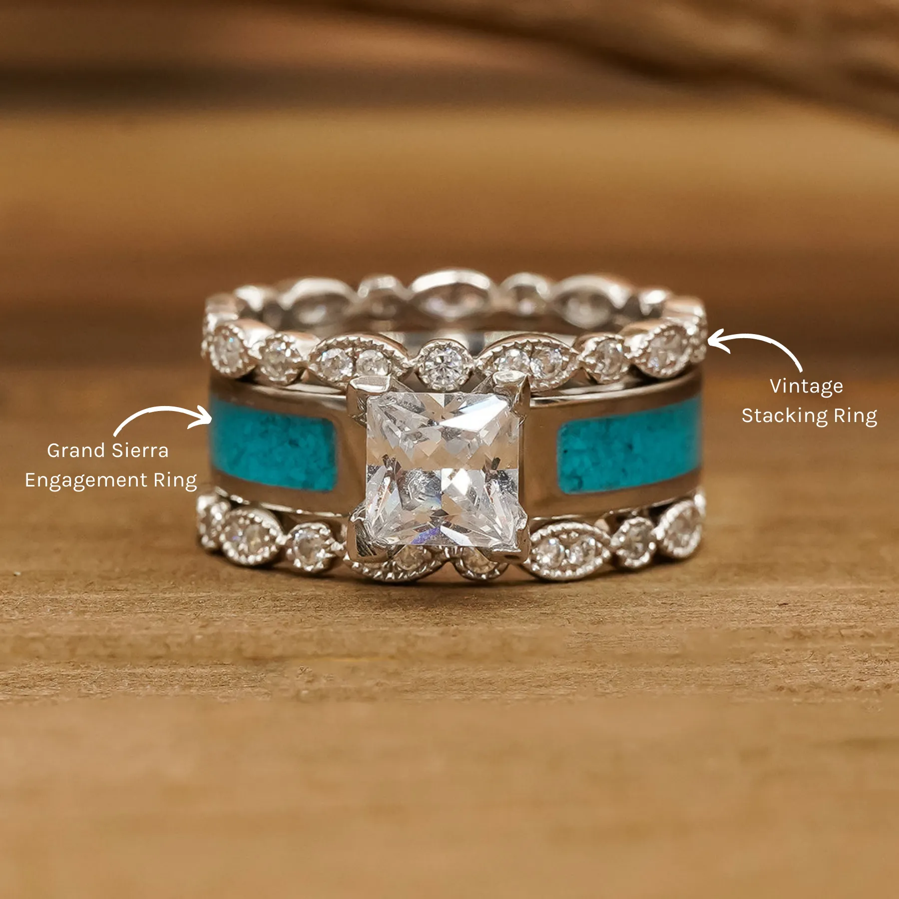 The Grand Sierra - Titanium sold by Antler Rings product image thumbnail 4