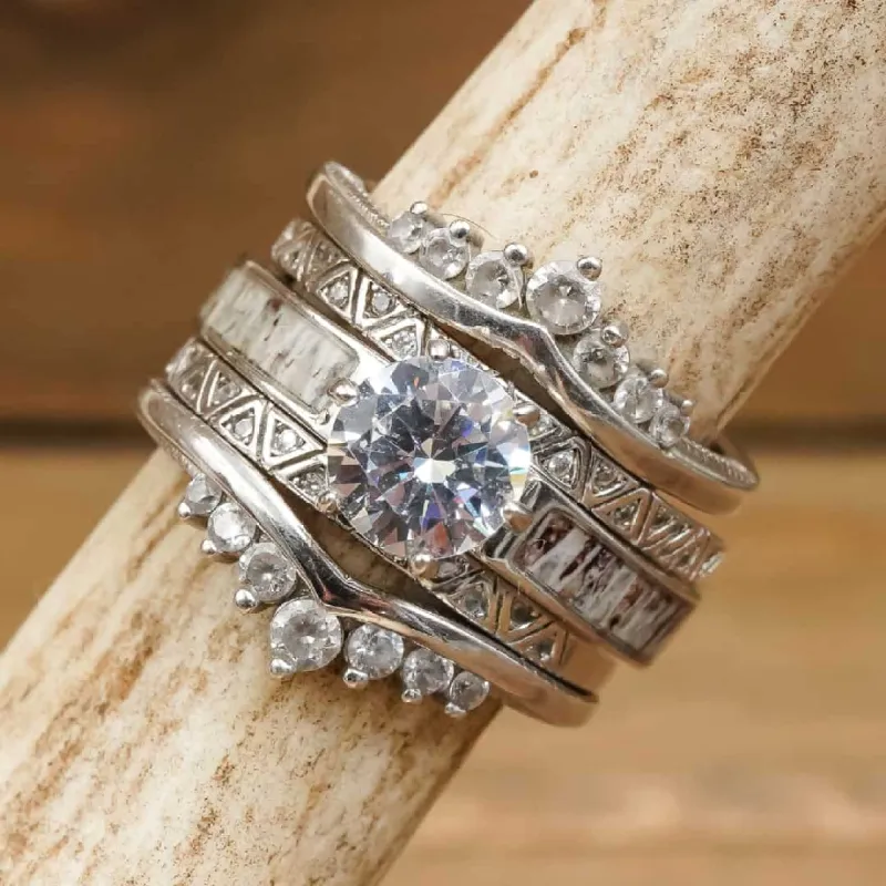 The Waimea Ultimate Bridal Set sold by Antler Rings