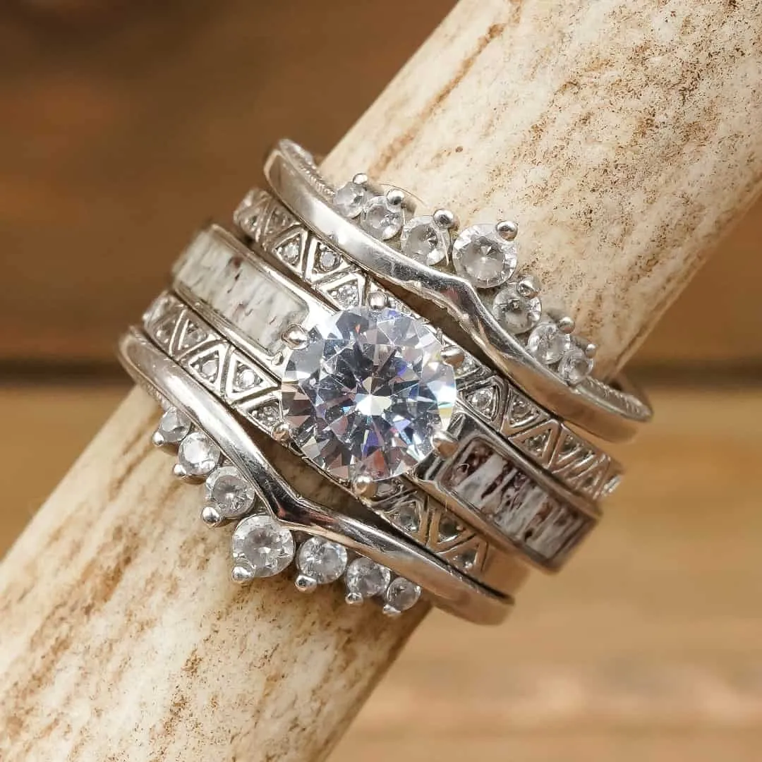 The Waimea Ultimate Bridal Set sold by Antler Rings