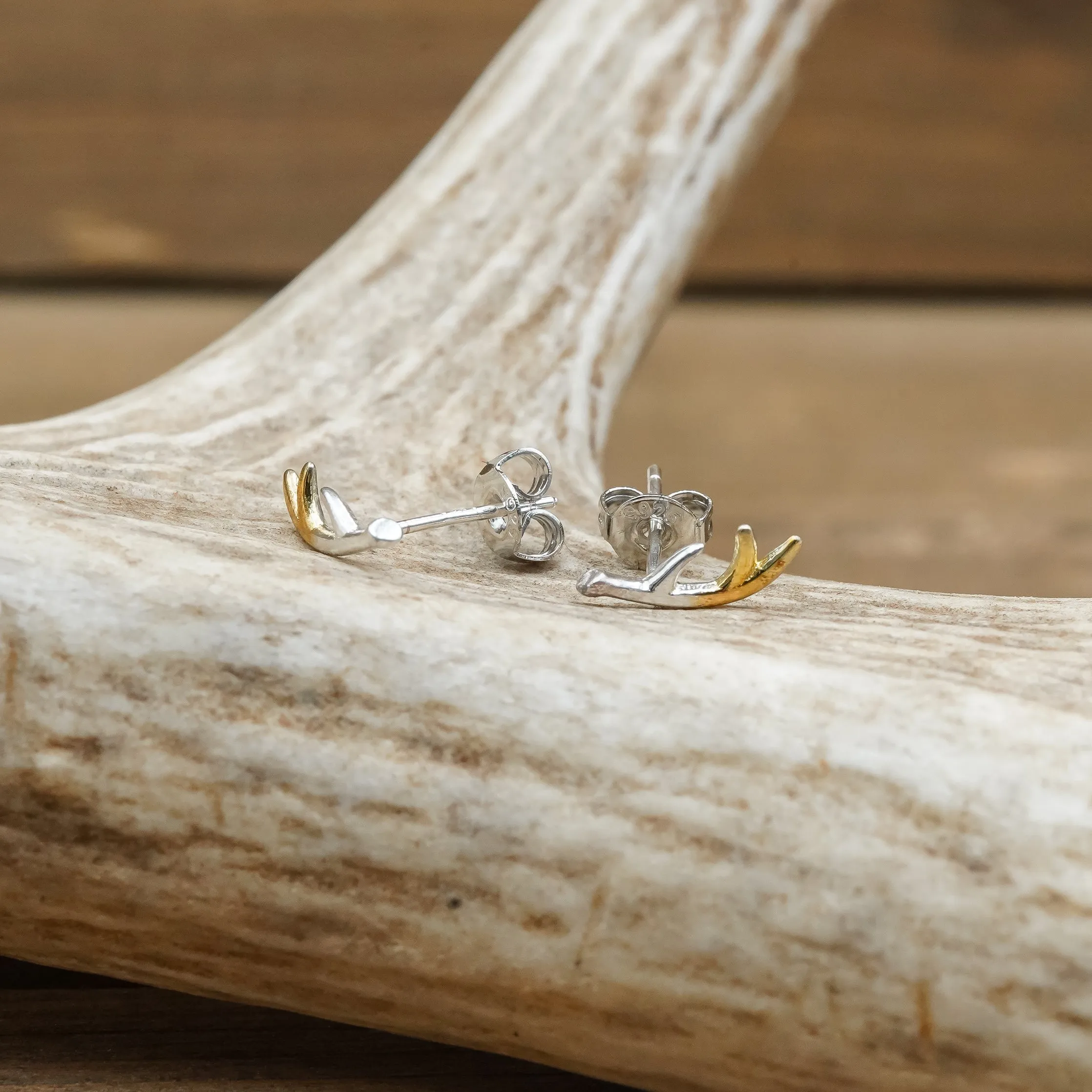 Antler Stud Earrings sold by Antler Rings product image thumbnail 3